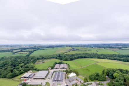 north wyke farm viewed from above